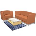 Generic sofa set , coffee table and rug
included