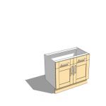 1000mm wide base unit with draw,
shaker style doo...