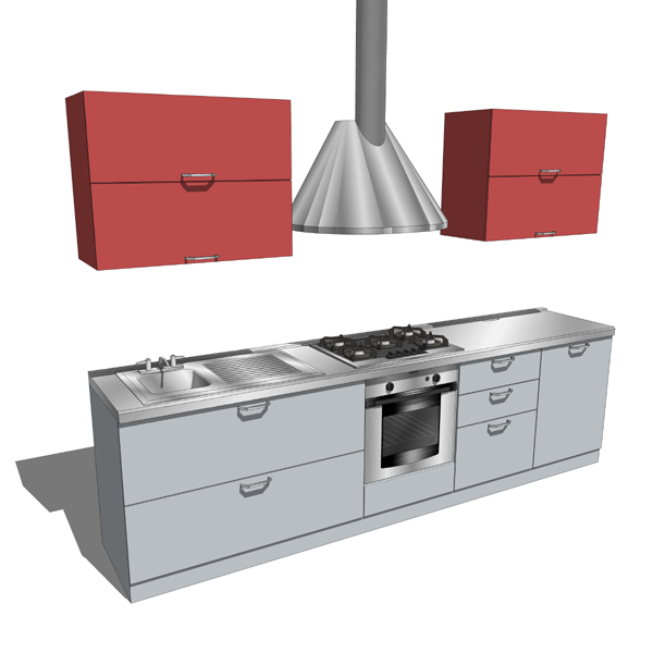 Modern small kitchen set.. 