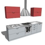 Modern small kitchen set.
