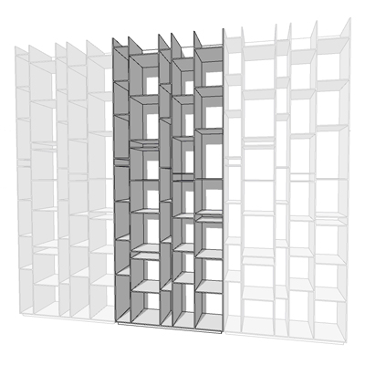 Random bookcase by MDF Italia, designed by Neuland.... 