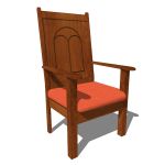 Church chair. This model is part of the Church Set...