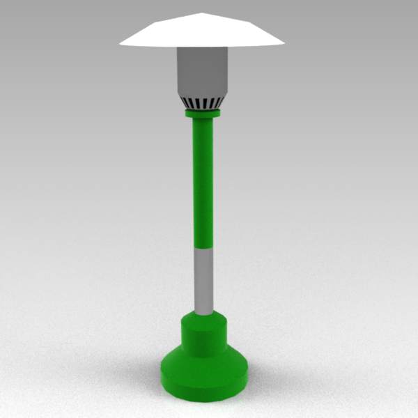 Table-top patio heater. 