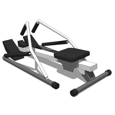 Simple hydraulic rowing machine. 