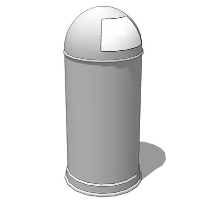 Bullet style trashcan/litter bin. 