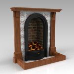 A traditional fireplace (low poly)