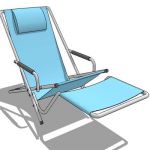 Generic pool or deck chair with removable leg rest