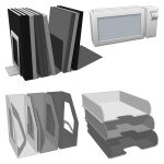 Office paper storage equipment 
set. Includes a B...