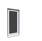 630x1350mm single casement window