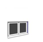 1200x750mm double casement window