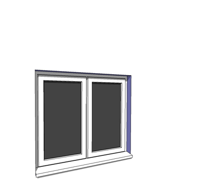 1200x1050mm double casement window. 