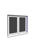 1200x1050mm double casement window