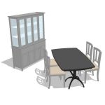Arches Dining Set. Shown in black finish.