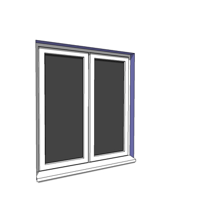 1200x1350mm double casement window. 