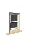 635x1050mm sash window with vertical bar and stone...