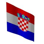 Croatian flag; approx 1m high