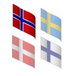 The flags of Scandinavia