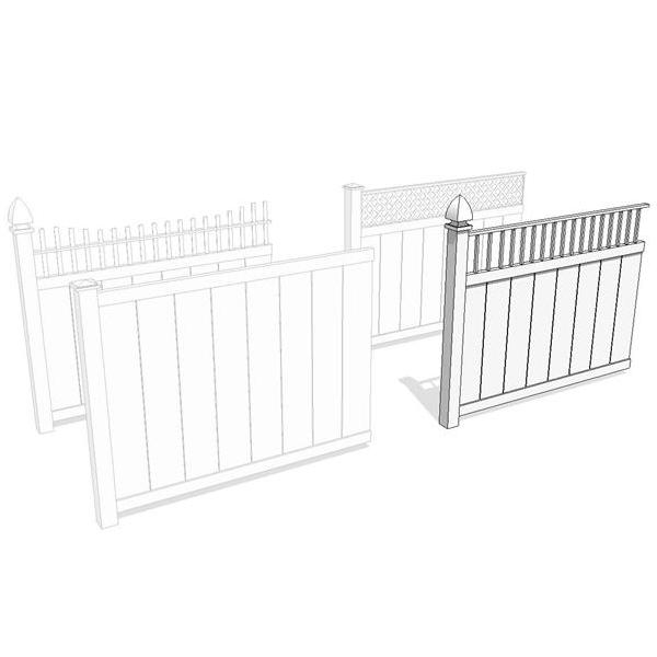 White Vinyl Fence Collection. 4 different Styles ..... 