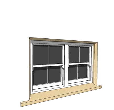 1720x1050mm double sash window with vertical bar a.... 
