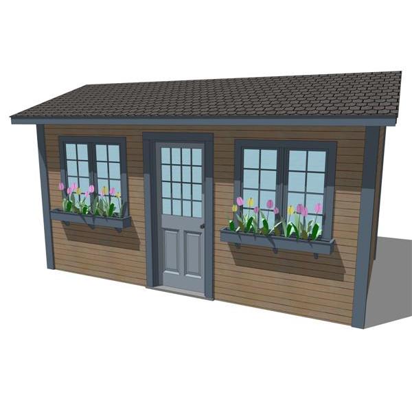 8' x 14' Yard Shed. Poly count can be reduced furt.... 
