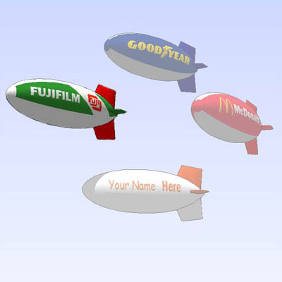 A selection of 20 ft long advertising blimps. Dwg .... 