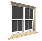 1720x1650mm double sash window with vertical bar a...