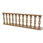 Deck Railing. Shown in wood finish and also a sepe...