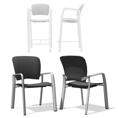 Enea by Steelcase. Stackable side chair in Config-.... 