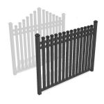 Diamond Fence Collection. Shown in Black iron. Str...