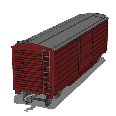 40 ft and 50 ft freight wagons in both low poly an.... 