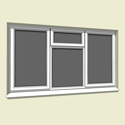 Range of 1770mm wide PVC-U windows with casement o.... 