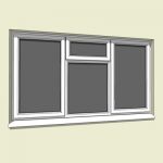 Range of 1770mm wide PVC-U windows with casement o...