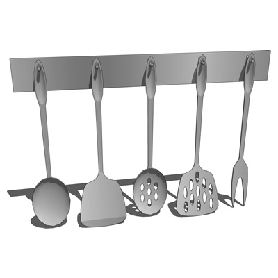 Kitchen utensils in four configurations, including.... 
