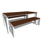Deneb Teak table and benches from Design Within Re...