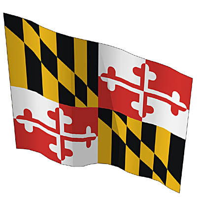 State flags of Maryland, Massachusetts, Michigan a.... 