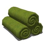 Rolled-up towels. Color can be changed as desired.