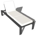 Outdoor lounge chair. Can be used in combination w...