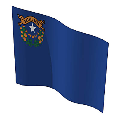 The state flags of Nevada, New Hampshire, New Jers.... 