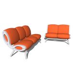 Gluon sofas in 2 configurations by Moroso. Designe...