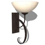 Hubbardton Forge wrought iron wall sconce.