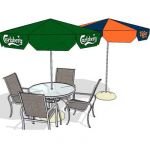 Aluminium outdoor dining set
with carlsberg and t...