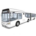 MarcoPolo Gran Viale articulated bus; straight and...
