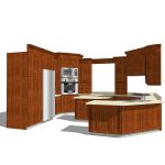 Highly decorated version of Kitchen set 04. Island...