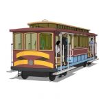 San Francisco Cable Car. California Line Model. Le...