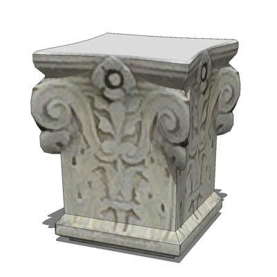 Low poly, image-mapped classical capital, can be u.... 