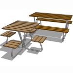 Out door tabl and bench set