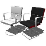 Cobra Metal Styling Chairs,silver shiny and black ...