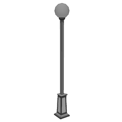 Generic Classic Style Globe Pole Lights. 
