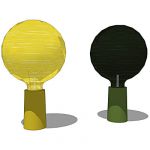 1960's painted bulb lamps designed by Bill Curry f...