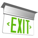 Opaque 2-Way Exit Sign with Green Lettering. Based...